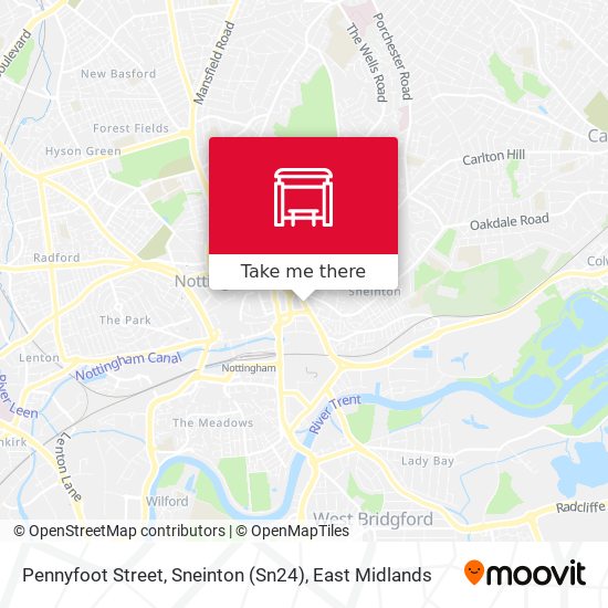 Pennyfoot Street, Sneinton (Sn24) map