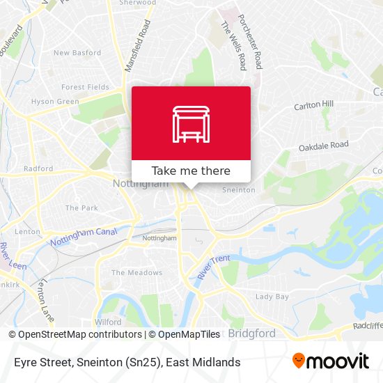 Eyre Street, Sneinton (Sn25) map