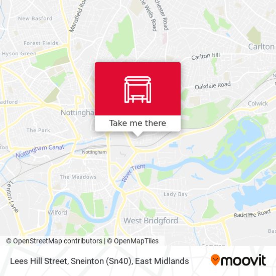 Lees Hill Street, Sneinton (Sn40) map