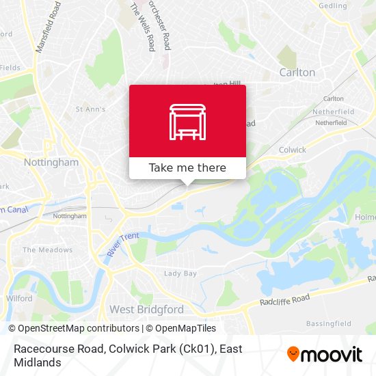 Racecourse Road, Colwick Park (Ck01) map