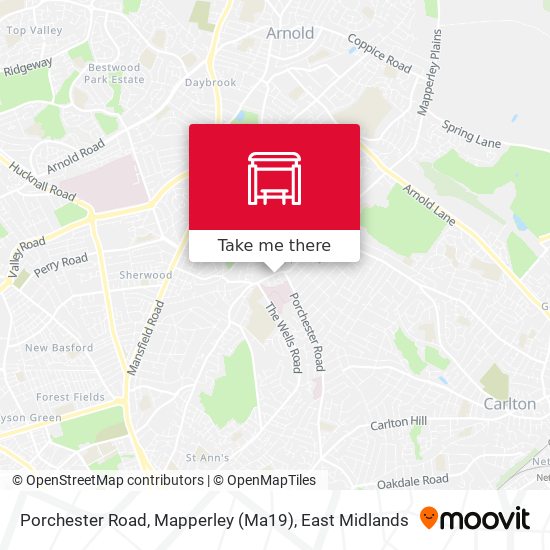 Porchester Road, Mapperley (Ma19) map
