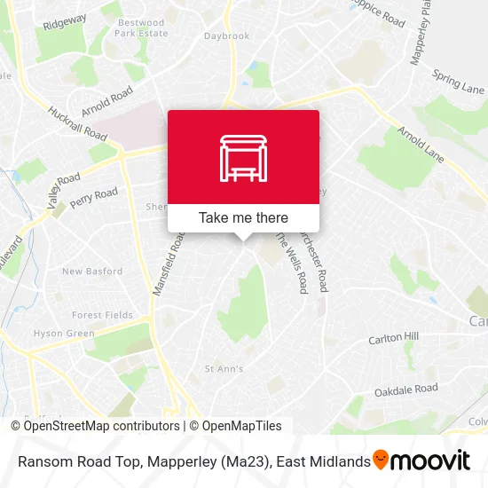 Ransom Road Top, Mapperley (Ma23) map