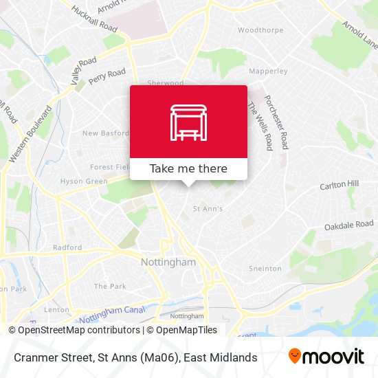 Cranmer Street, St Anns (Ma06) map