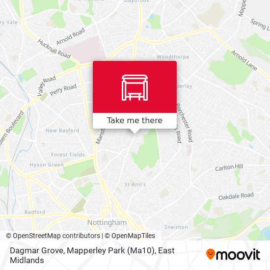 Dagmar Grove, Mapperley Park (Ma10) map