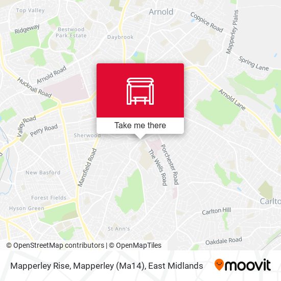 Mapperley Rise, Mapperley (Ma14) map
