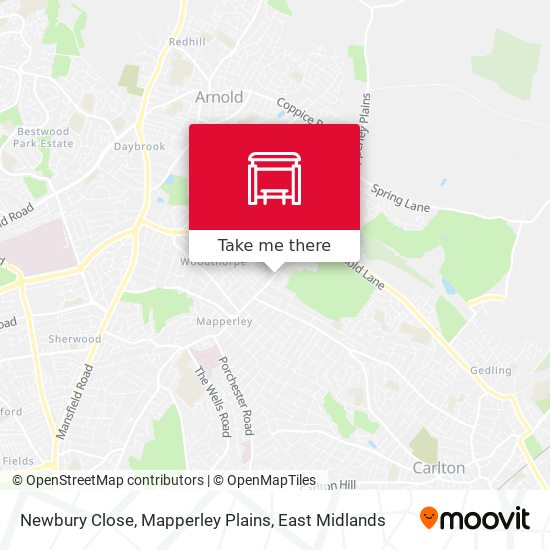 Newbury Close, Mapperley Plains map