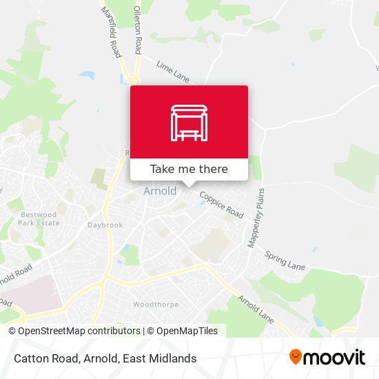 Catton Road, Arnold map