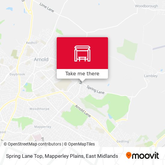 Spring Lane Top, Mapperley Plains map