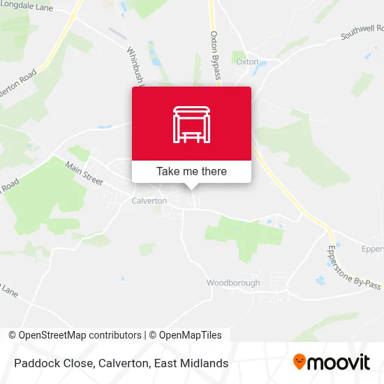 Paddock Close, Calverton map
