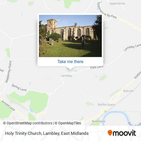 Holy Trinity Church, Lambley map