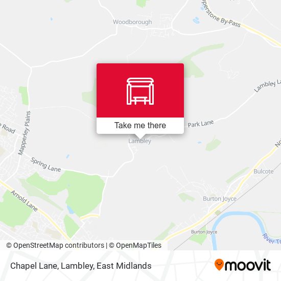 Chapel Lane, Lambley map