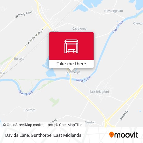 Davids Lane, Gunthorpe map