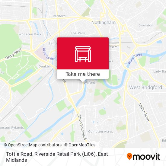 Tottle Road, Riverside Retail Park (Li06) map