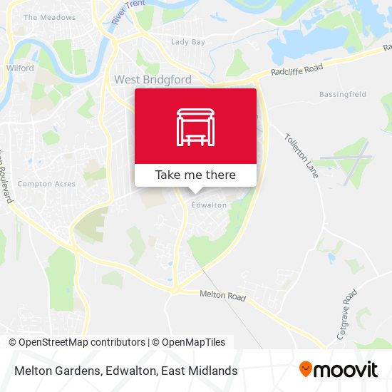 Melton Gardens, Edwalton map
