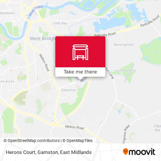 Herons Court, Gamston map