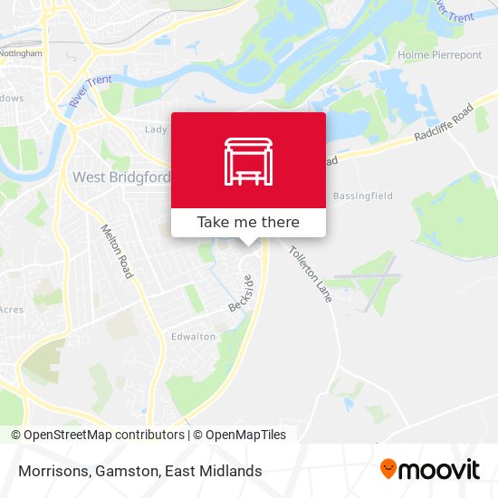 Morrisons, Gamston map