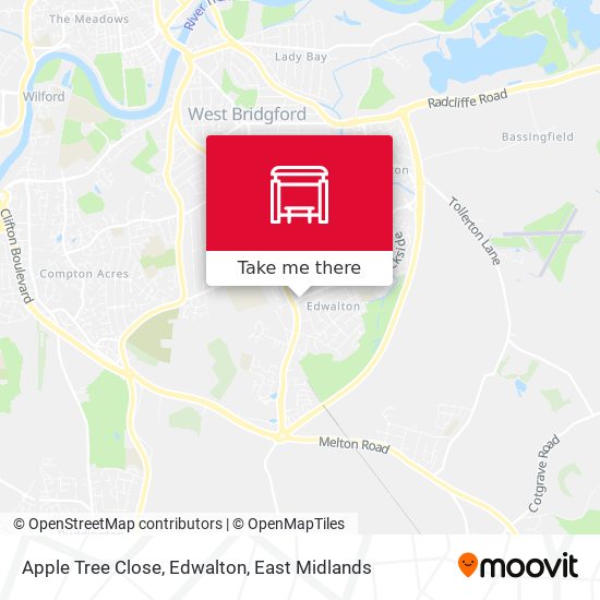 Apple Tree Close, Edwalton map