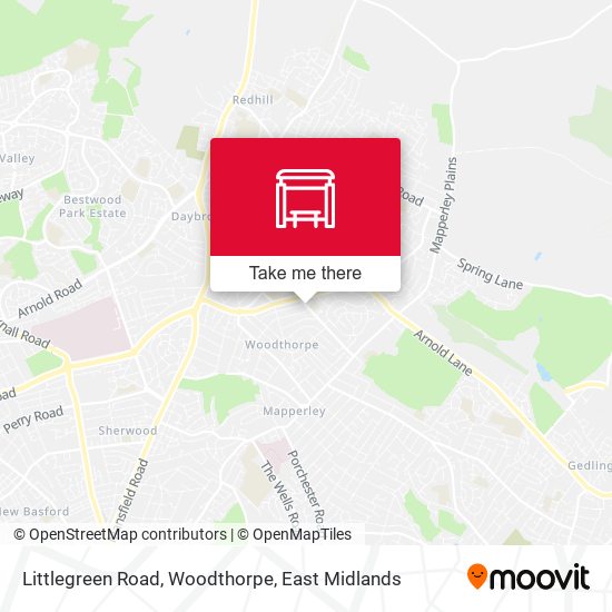 Littlegreen Road, Woodthorpe map