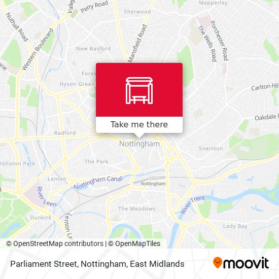 Parliament Street, Nottingham map