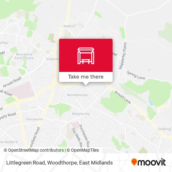 Littlegreen Road, Woodthorpe map