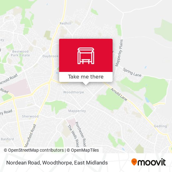 Nordean Road, Woodthorpe map