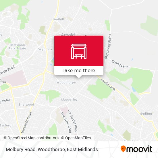 Melbury Road, Woodthorpe map