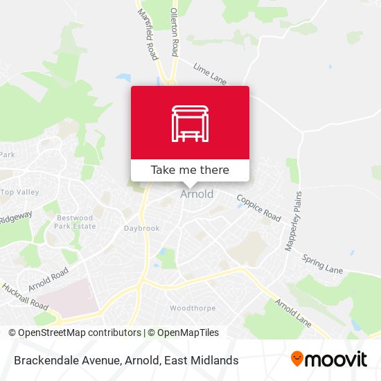 Brackendale Avenue, Arnold map