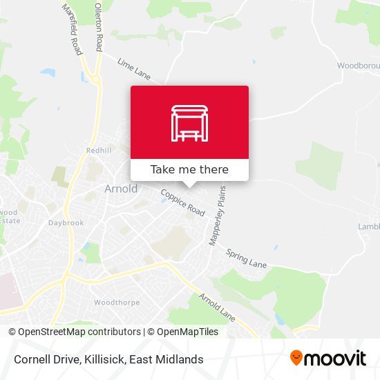 Cornell Drive, Killisick map