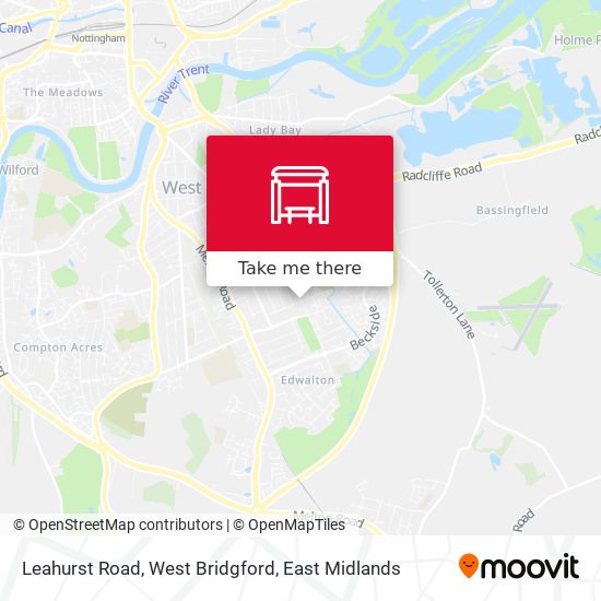 Leahurst Road, West Bridgford map