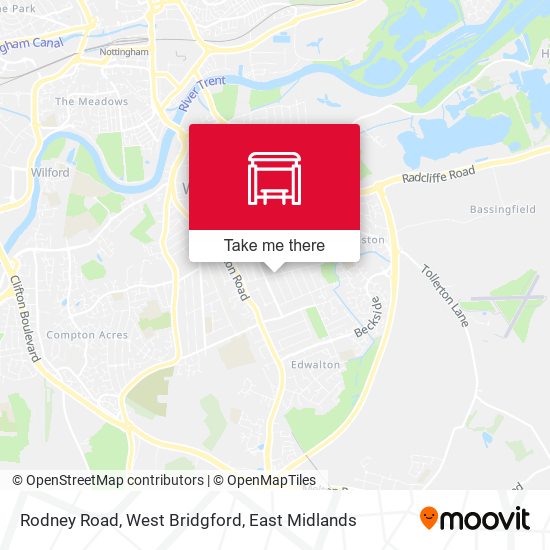 Rodney Road, West Bridgford map