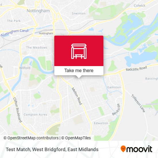 Test Match, West Bridgford map