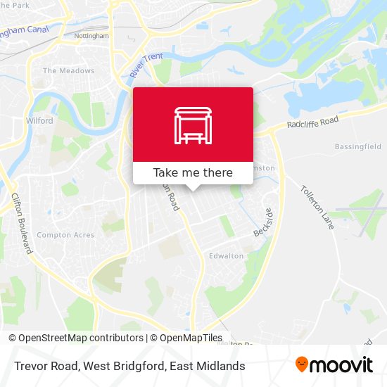 Trevor Road, West Bridgford map