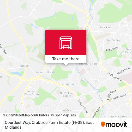 Courtleet Way, Crabtree Farm Estate (Hv08) map