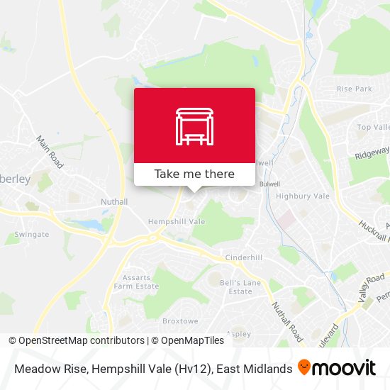 Meadow Rise, Hempshill Vale (Hv12) map