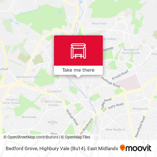 Bedford Grove, Highbury Vale (Bu14) map