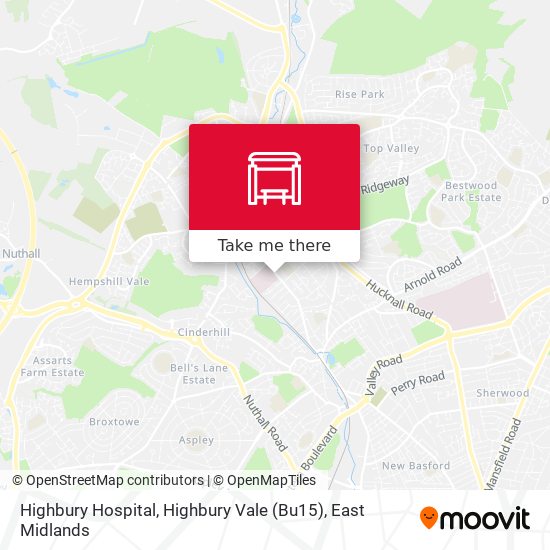 Highbury Hospital, Highbury Vale (Bu15) map