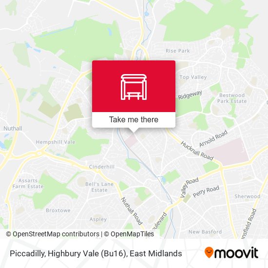 Piccadilly, Highbury Vale (Bu16) map