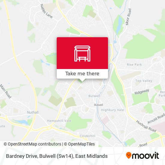 Bardney Drive, Bulwell (Sw14) map