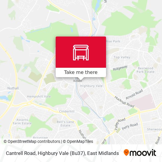 Cantrell Road, Highbury Vale (Bu37) map