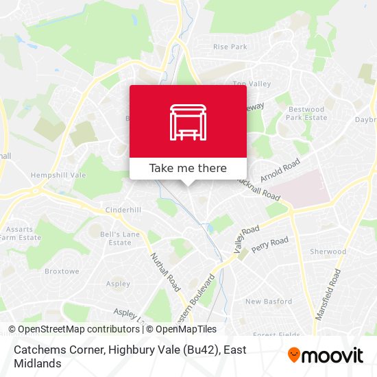 Catchems Corner, Highbury Vale (Bu42) map