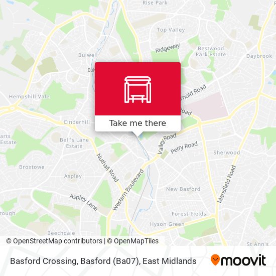 Basford Crossing, Basford (Ba07) map