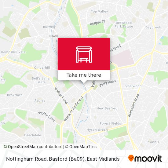 Nottingham Road, Basford (Ba09) map