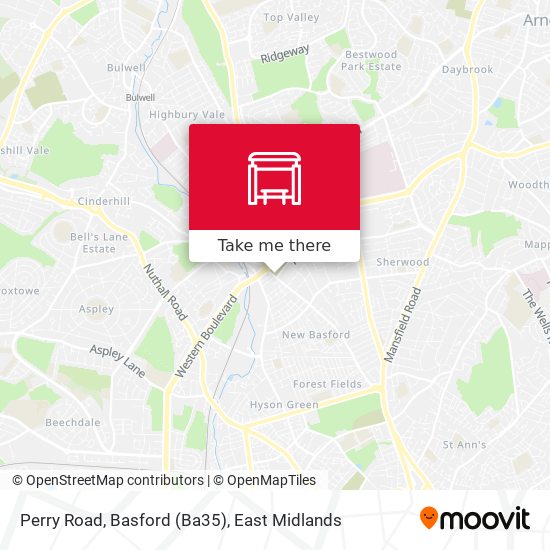 Perry Road, Basford (Ba35) map