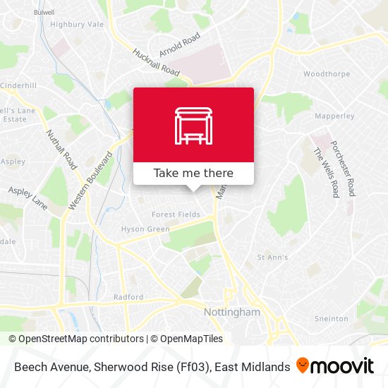 Beech Avenue, Sherwood Rise (Ff03) map