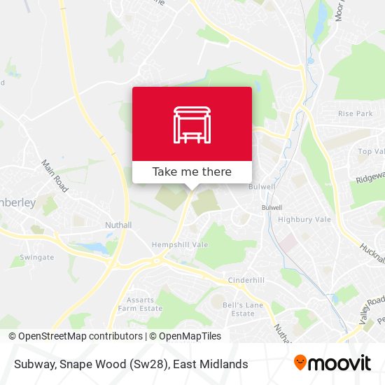 Subway, Snape Wood (Sw28) map