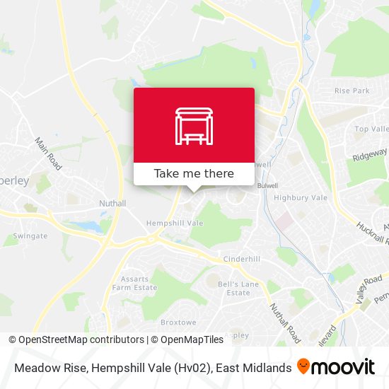 Meadow Rise, Hempshill Vale (Hv02) map
