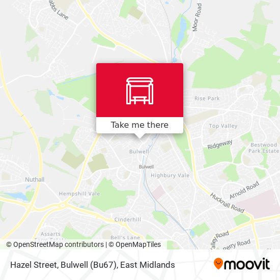 Hazel Street, Bulwell (Bu67) map