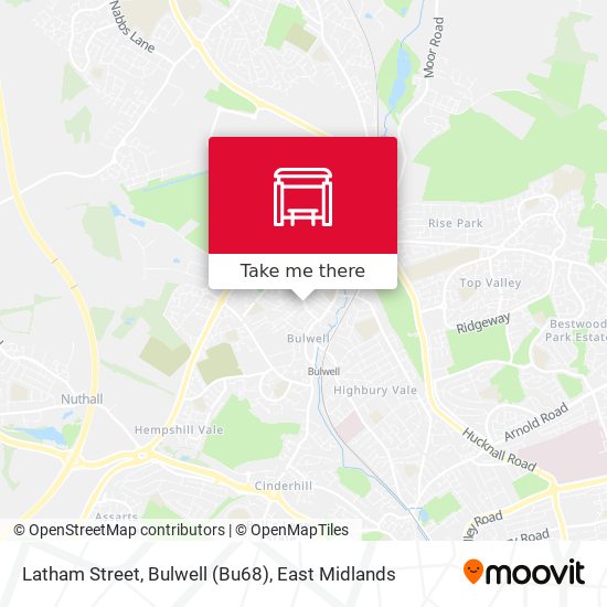 Latham Street, Bulwell (Bu68) map