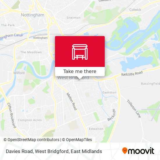 Davies Road, West Bridgford map