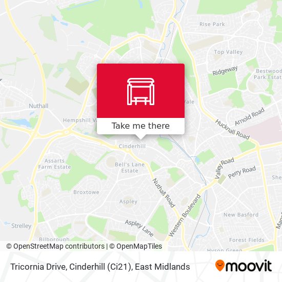 Tricornia Drive, Cinderhill (Ci21) map